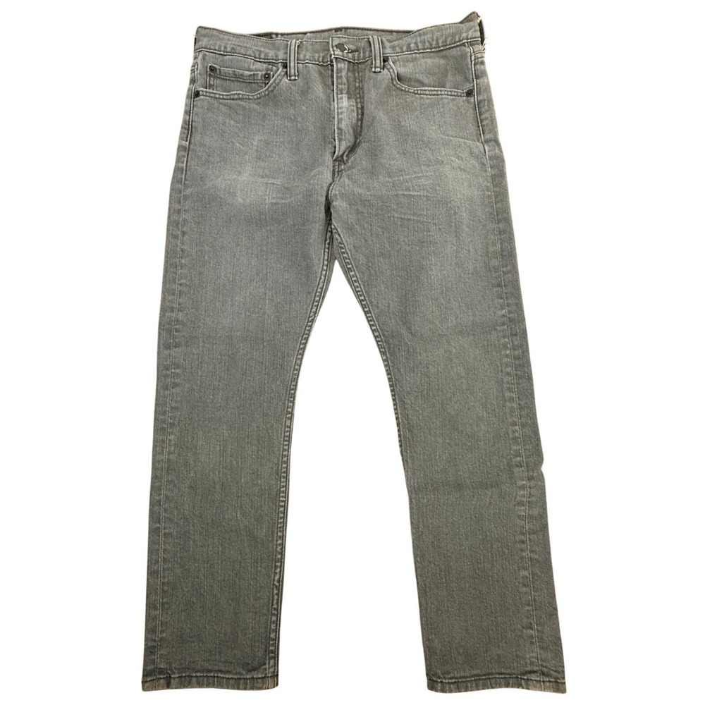 Levis 510 Jeans Mens 34x30 Gray Skinny Fit Stretch Denim Pants‎ Modern Casual